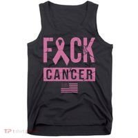 F*ck Cancer Ribbon American Flag Tribute Tank Top thumb 0