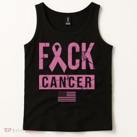 F*ck Cancer Ribbon American Flag Tribute Tank Top thumb 2