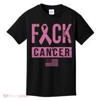 F*ck Cancer Ribbon American Flag Tribute Kids T-Shirt thumb 0