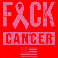 F*ck Cancer Ribbon American Flag Tribute Santa Hat thumb 1