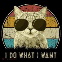 Funny Cat Retro Cats Lover I Do What I Want Coffee Mug thumb 5