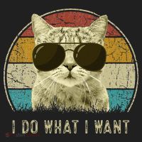 Funny Cat Retro Cats Lover I Do What I Want Beanie thumb 2