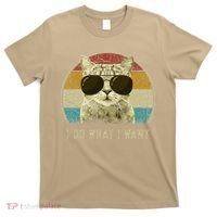 Funny Cat Retro Cats Lover I Do What I Want T-Shirt thumb 0
