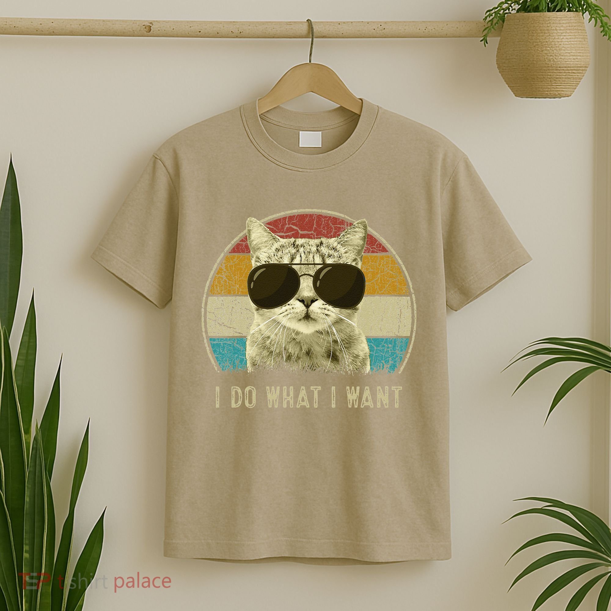 Funny Cat Retro Cats Lover I Do What I Want T-Shirt