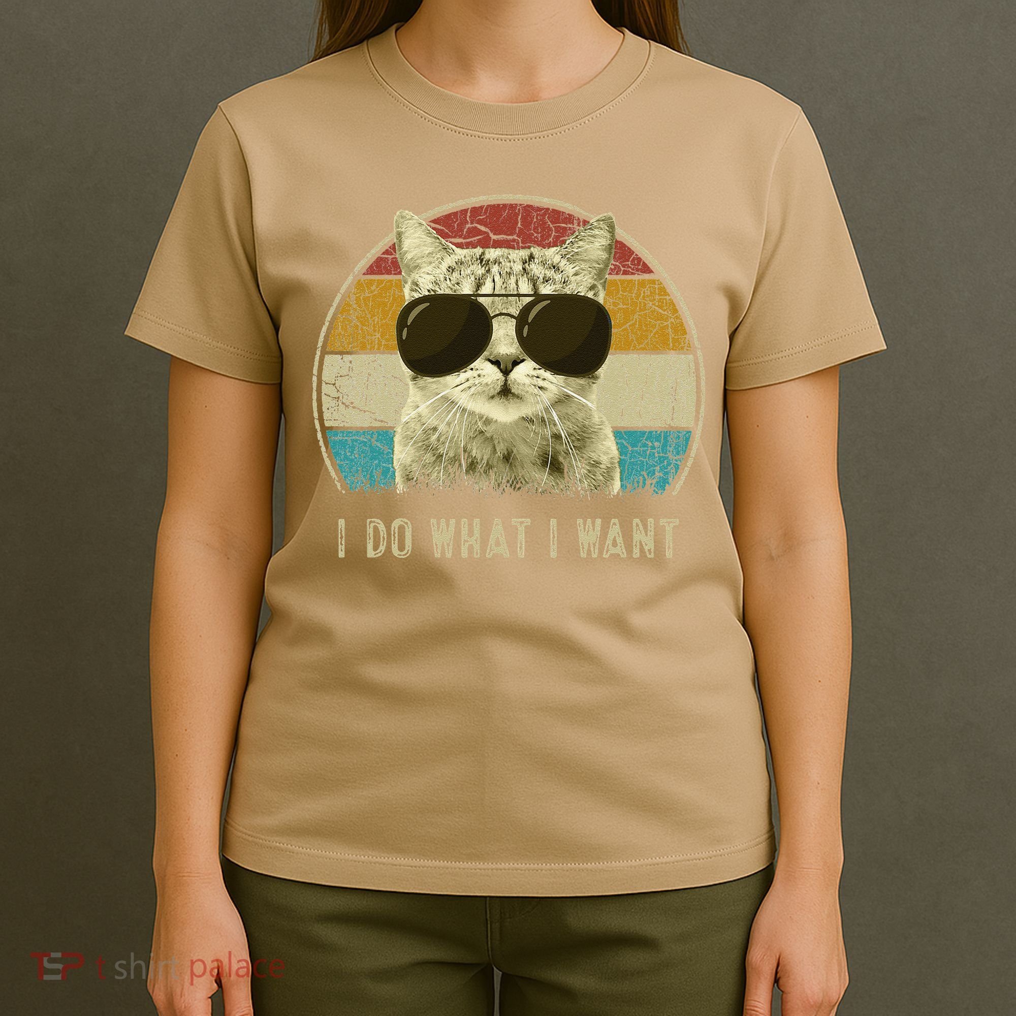 Funny Cat Retro Cats Lover I Do What I Want T-Shirt