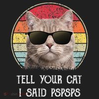Funny Cat Retro Tell Your Cat I Said Pspsps Beanie thumb 2