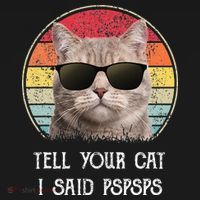 Funny Cat Retro Tell Your Cat I Said Pspsps Women's Hoodie thumb 2