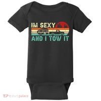 Funny Camping RV Im Sexy And I Tow It RV Camper Baby Bodysuit thumb 0