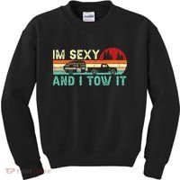 Funny Camping RV Im Sexy And I Tow It RV Camper Kids Sweatshirt thumb 0