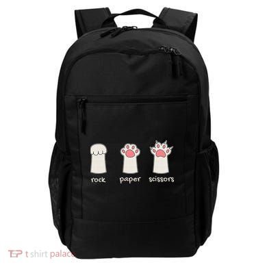 Funny Cat Rock Paper Scissors Cute Cat Paws Backpack