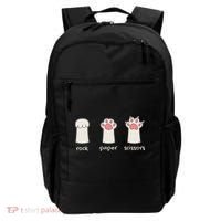 Funny Cat Rock Paper Scissors Cute Cat Paws Backpack thumb 0