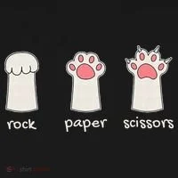 Funny Cat Rock Paper Scissors Cute Cat Paws Women's T-Shirt thumb 6