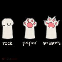 Funny Cat Rock Paper Scissors Cute Cat Paws Kids Hoodie thumb 5
