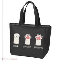 Funny Cat Rock Paper Scissors Cute Cat Paws Tote Bag thumb 3
