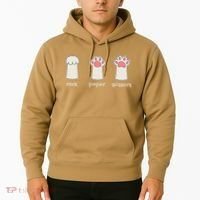 Funny Cat Rock Paper Scissors Cute Cat Paws Hoodie thumb 2