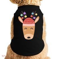 Festive Christmas Reindeer Doggie Tank thumb 0