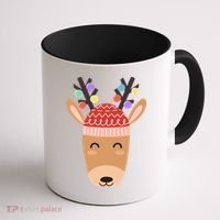 Festive Christmas Reindeer Coffee Mug thumb 1