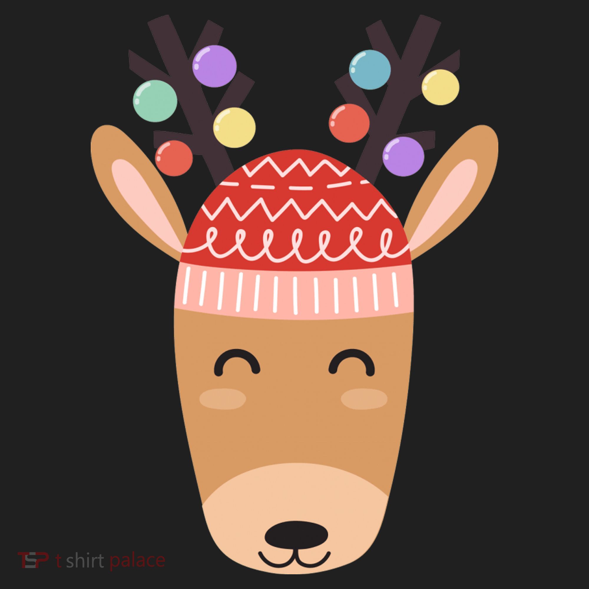 Festive Christmas Reindeer Beanie