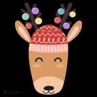 Festive Christmas Reindeer Women's Hoodie thumb 2