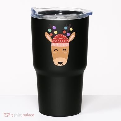 Festive Christmas Reindeer Tumbler