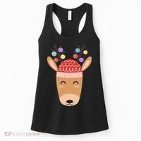 Festive Christmas Reindeer Women's Tank Top thumb 0