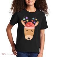 Festive Christmas Reindeer Kids T-Shirt thumb 2