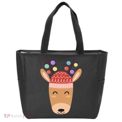 Festive Christmas Reindeer Tote Bag