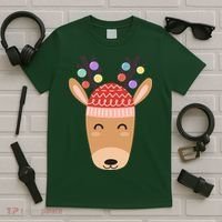 Festive Christmas Reindeer T-Shirt thumb 5