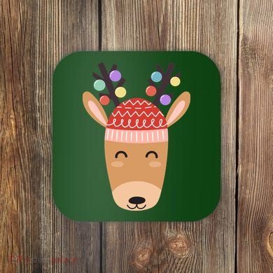 Festive Christmas Reindeer Coaster