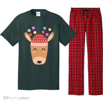 Festive Christmas Reindeer Pajama Set