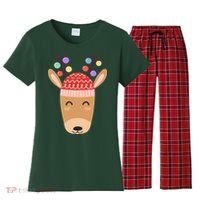Festive Christmas Reindeer Women's Flannel Pajama Set thumb 0