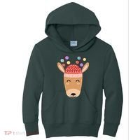 Festive Christmas Reindeer Kids Hoodie thumb 0
