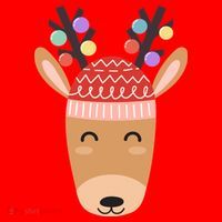 Festive Christmas Reindeer Santa Hat thumb 1