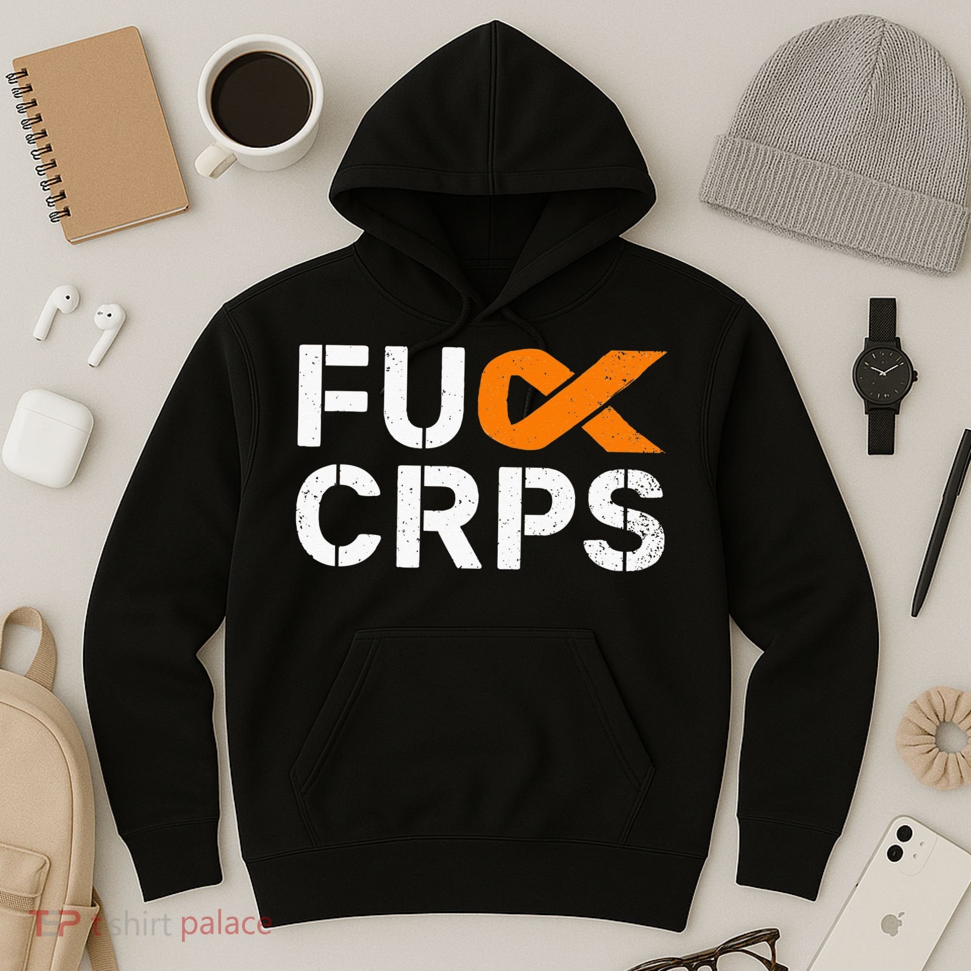 Fuck CRPS RSD Awareness Orange Ribbon Warrior Support Hoodie