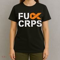 Fuck CRPS RSD Awareness Orange Ribbon Warrior Support T-Shirt thumb 4