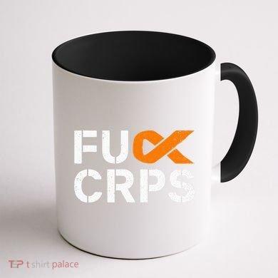 Fuck CRPS RSD Awareness Orange Ribbon Warrior Support Coffee Mug back