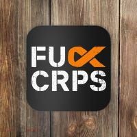 Fuck CRPS RSD Awareness Orange Ribbon Warrior Support Coaster thumb 0