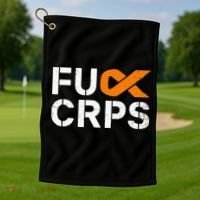 Fuck CRPS RSD Awareness Orange Ribbon Warrior Support Golf Towel thumb 1