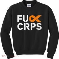 Fuck CRPS RSD Awareness Orange Ribbon Warrior Support Kids Sweatshirt thumb 0