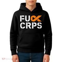 Fuck CRPS RSD Awareness Orange Ribbon Warrior Support Kids Hoodie thumb 4