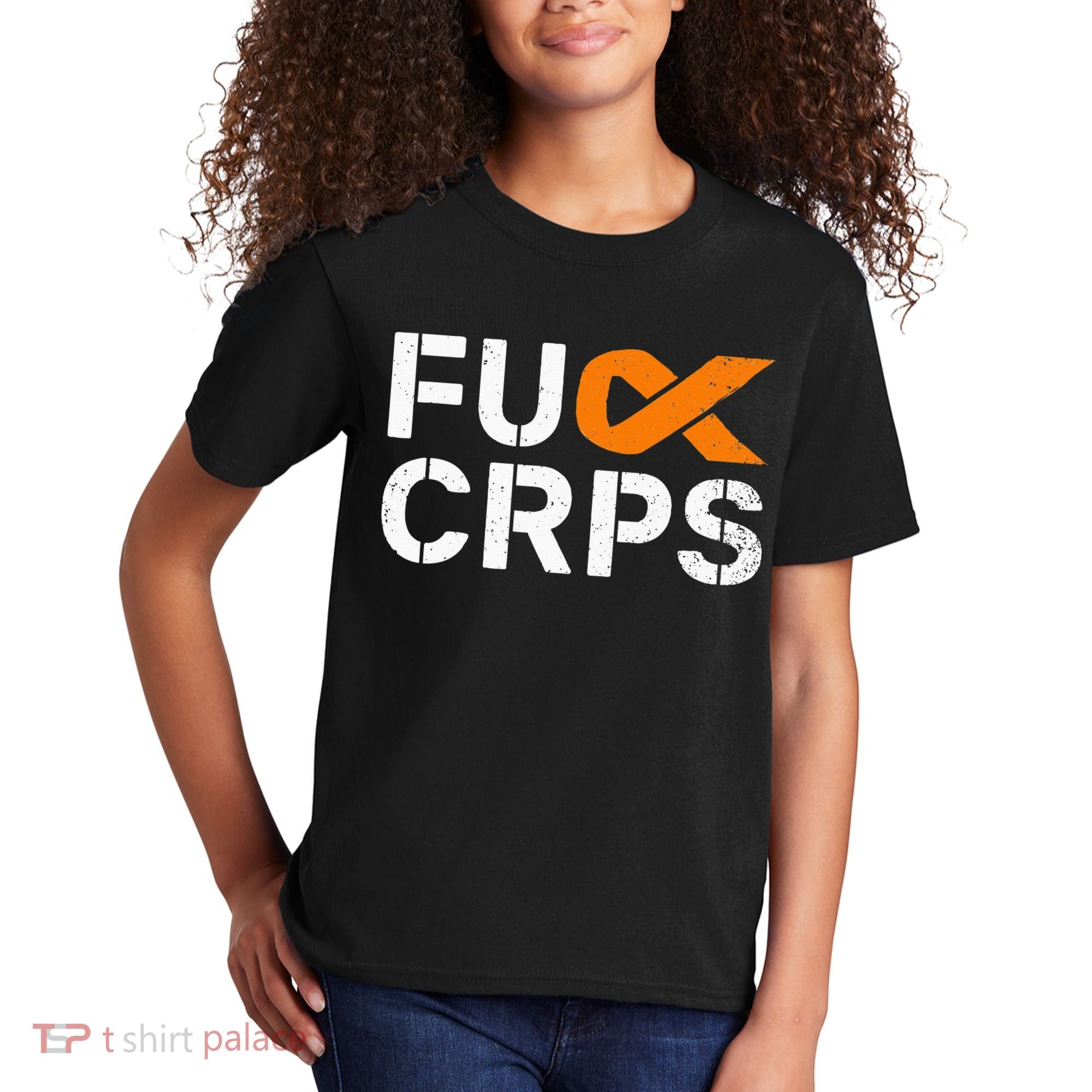 Fuck CRPS RSD Awareness Orange Ribbon Warrior Support Kids T-Shirt