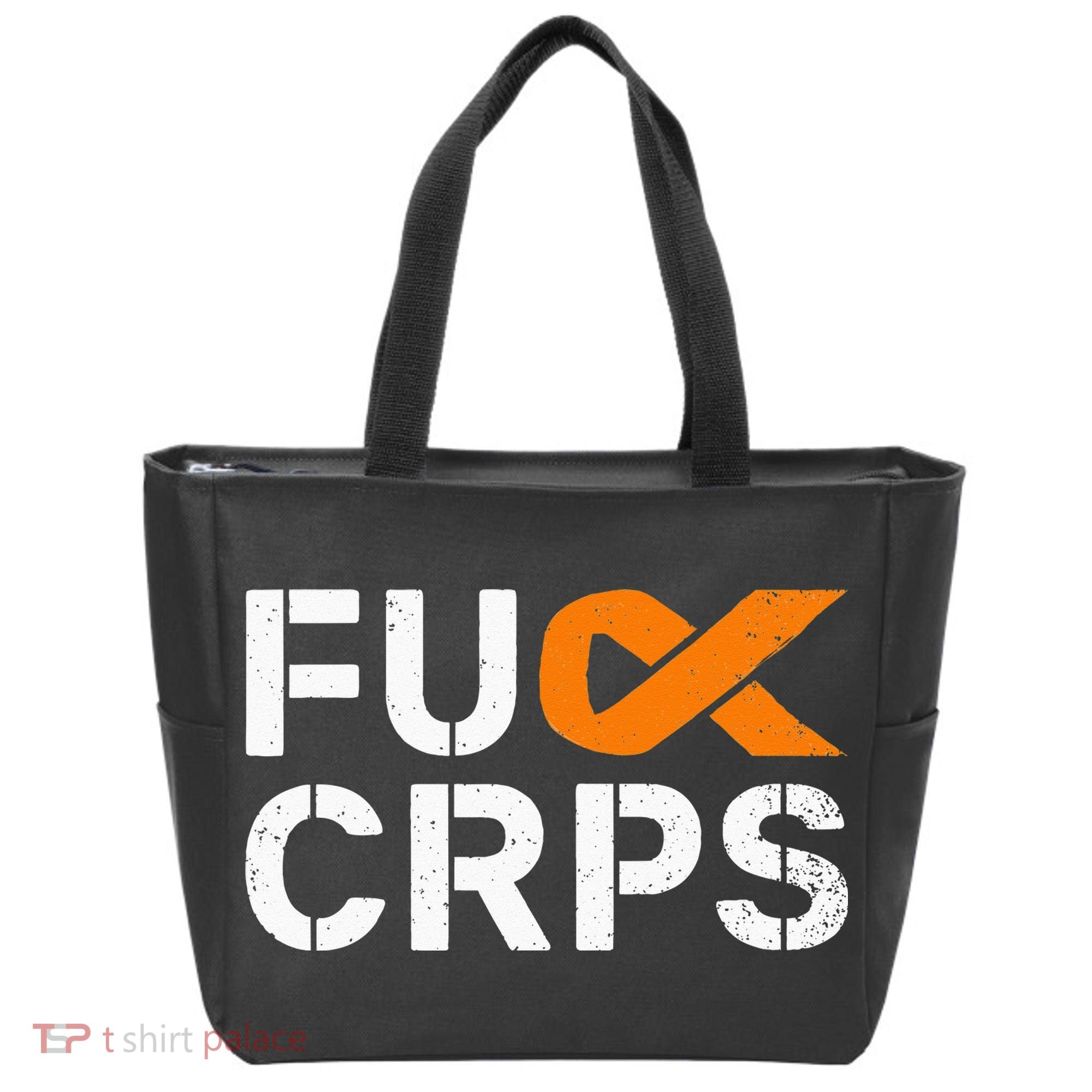 Fuck CRPS RSD Awareness Orange Ribbon Warrior Support Tote Bag