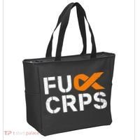 Fuck CRPS RSD Awareness Orange Ribbon Warrior Support Tote Bag thumb 2