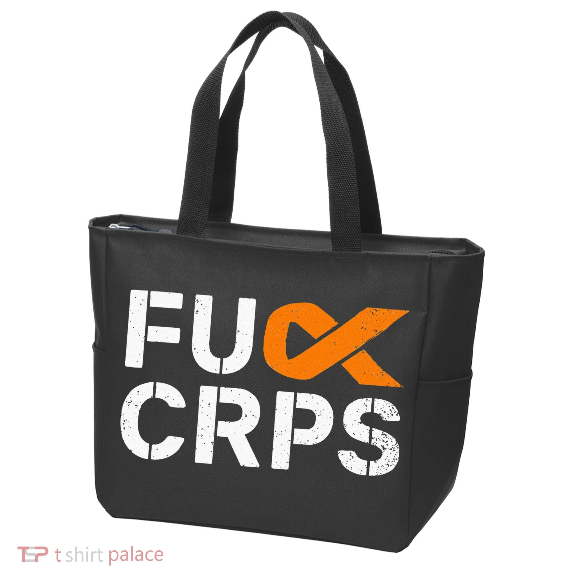 Fuck CRPS RSD Awareness Orange Ribbon Warrior Support Tote Bag