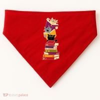 Funny Cats Reading Books Reading Book Lover USA-Made Doggie Bandana thumb 0
