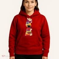 Funny Cats Reading Books Reading Book Lover Hoodie thumb 5