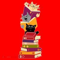 Funny Cats Reading Books Reading Book Lover Long Sleeve Shirt thumb 2