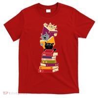 Funny Cats Reading Books Reading Book Lover T-Shirt thumb 0