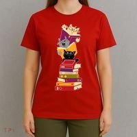 Funny Cats Reading Books Reading Book Lover T-Shirt thumb 4