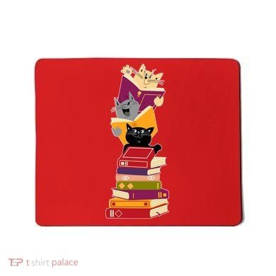 Funny Cats Reading Books Reading Book Lover Mousepad